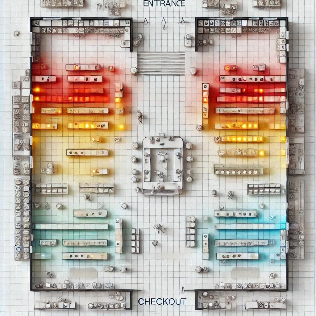 heatmap of foot traffic